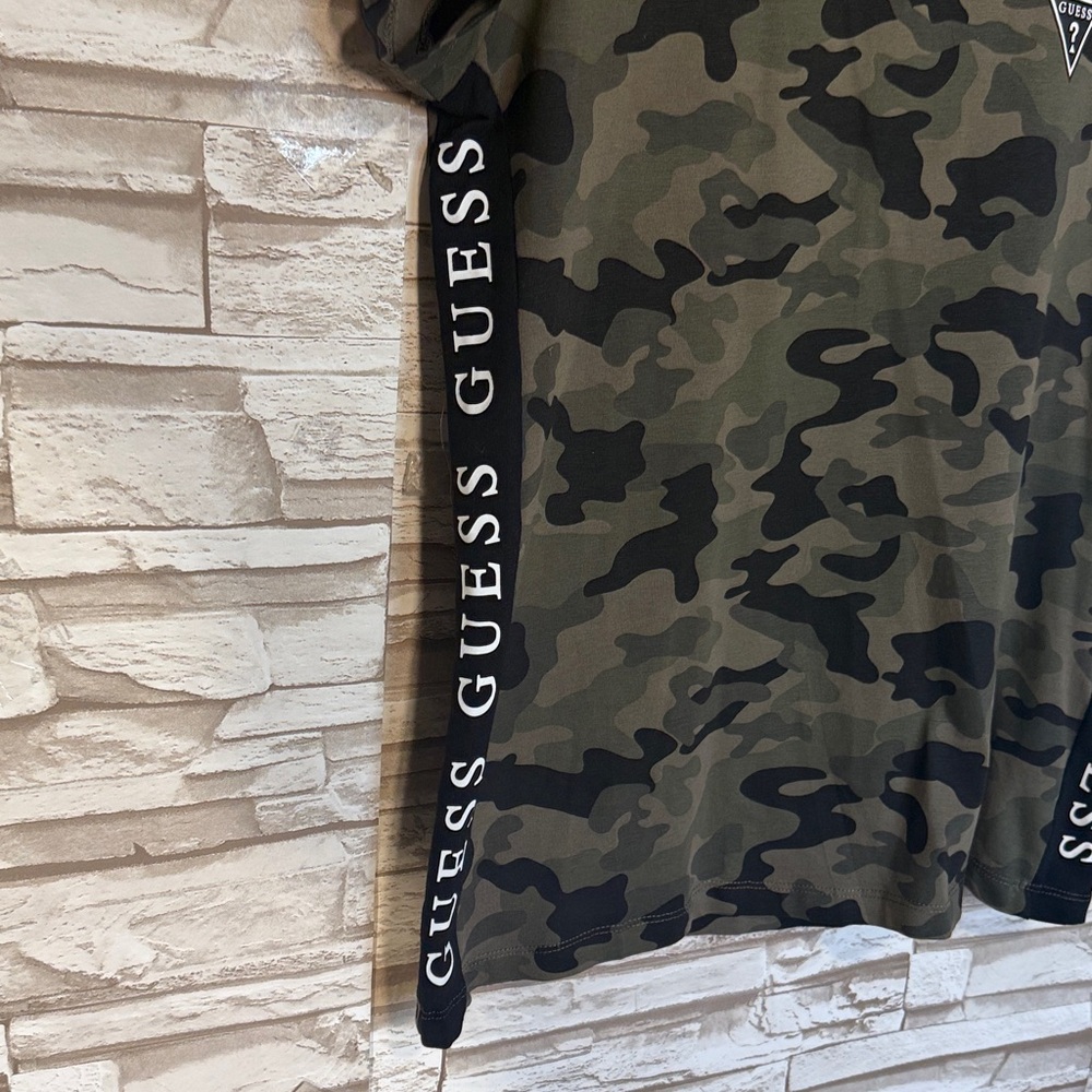 GUESS Los Angeles Women's Green Camouflage Tee - Picture 4 of 11
